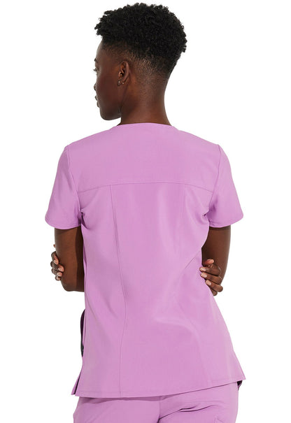 Dickies EDS Essentials V Neck Top DK641 in Black, Navy, Orchid Frost - Scrubs Select