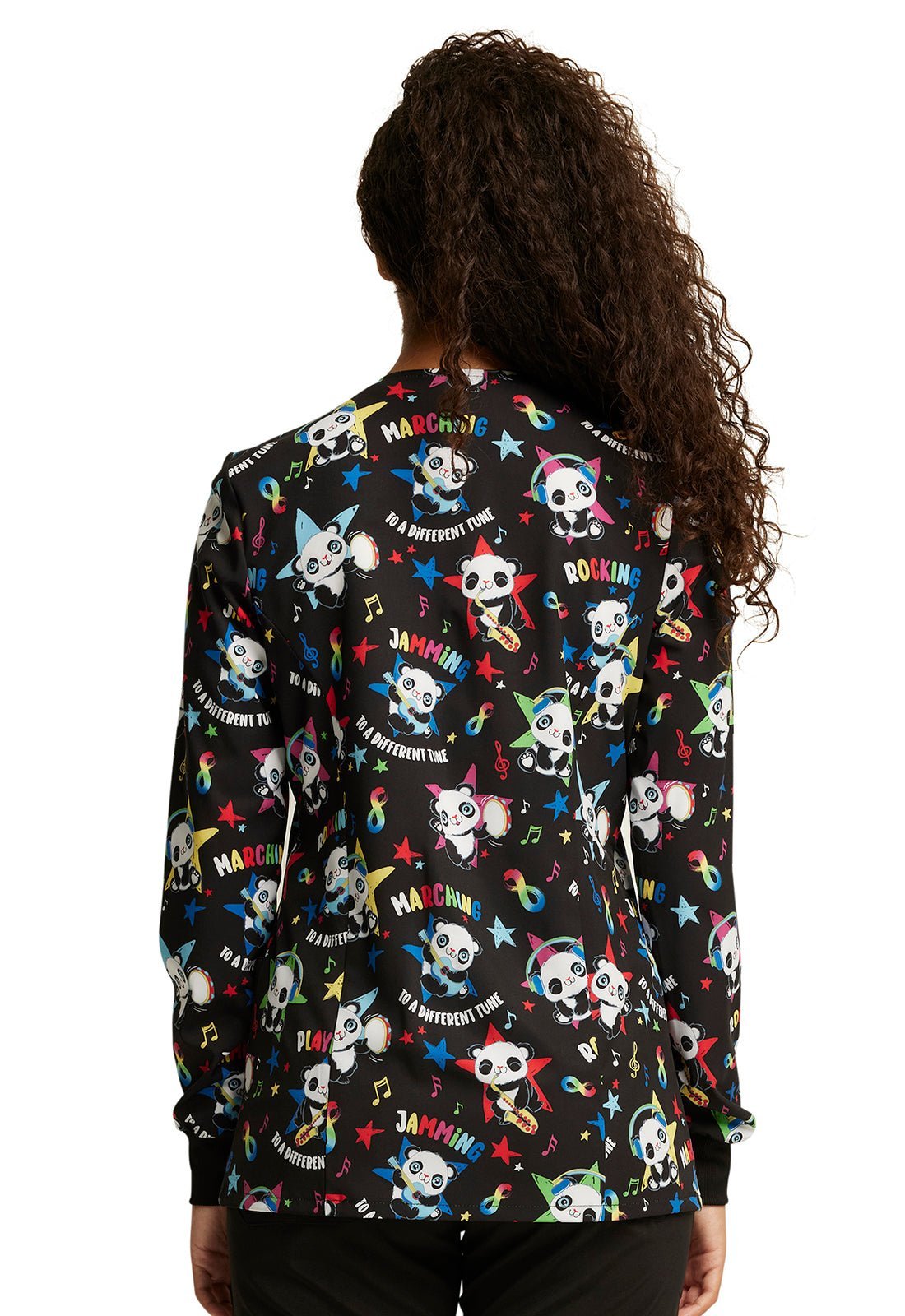 Different Tune Dickies Autism Awareness Print Snap Front Scrub Jacket DK309 DFTN - Scrubs Select