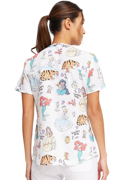 Disney Princesses Tooniforms Disney V-Neck Scrub Top TF736 PRDG - Scrubs Select