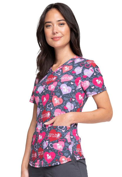 Dog Cherokee Print Dog Is Good V Neck Scrub Top CK703 OGDL - Scrubs Select