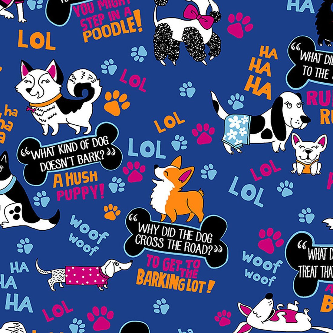 Dog Dickies EDS Print V Neck Scrub Top DK616 FUNB - Scrubs Select