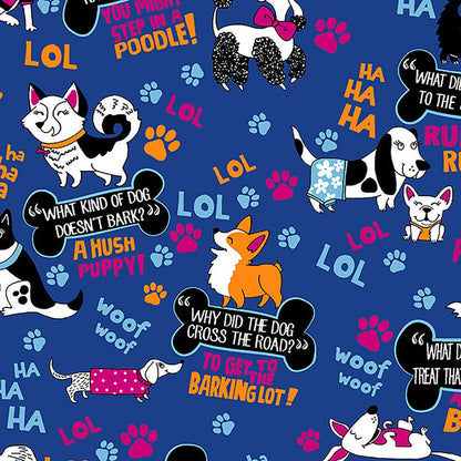 Dog Dickies EDS Print V Neck Scrub Top DK616 FUNB - Scrubs Select