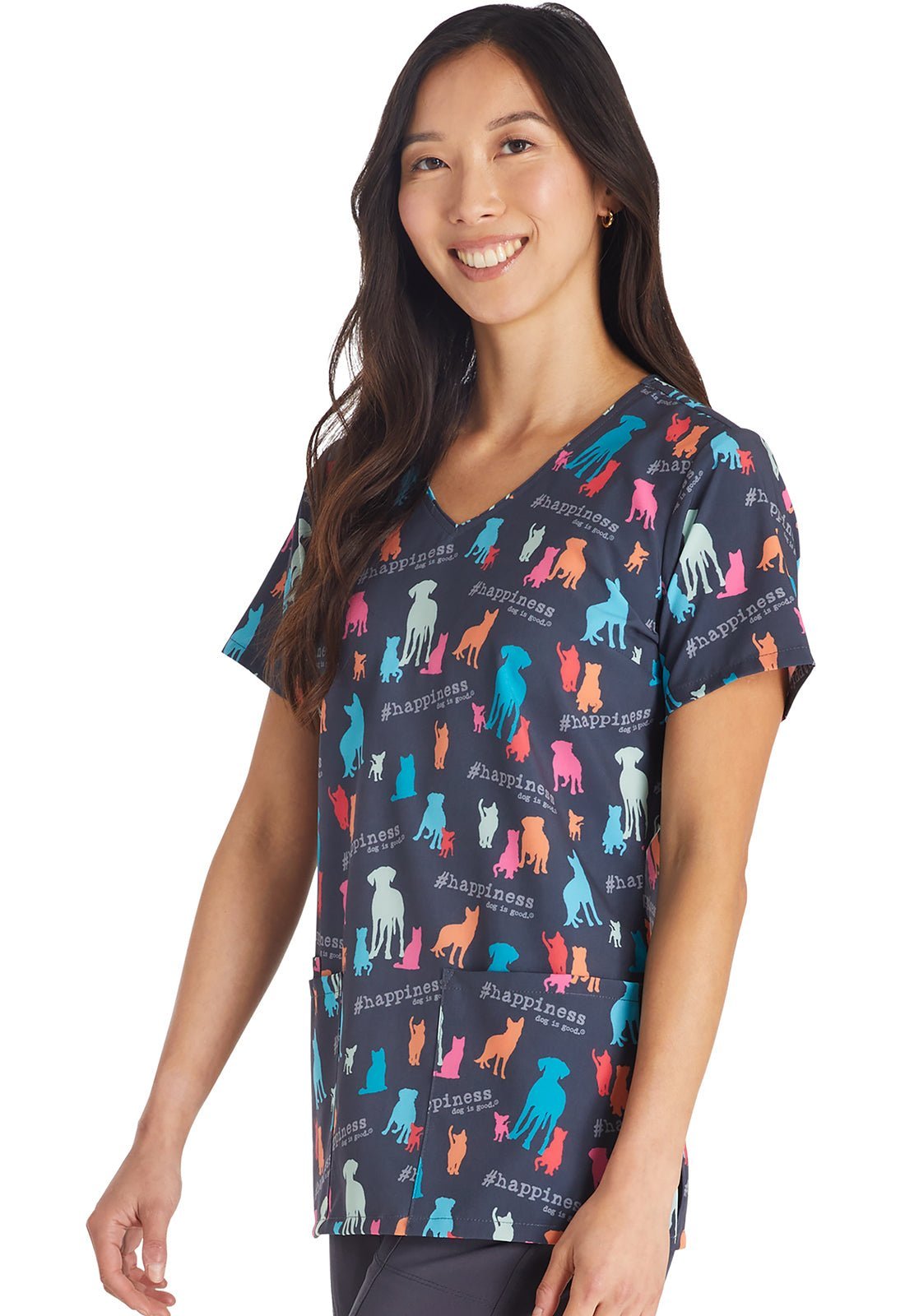 Dog Is Good Tooniforms Licensed V Neck Scrub Top TF614 OGHH - Scrubs Select