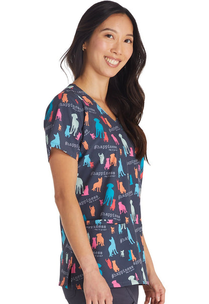 Dog Is Good Tooniforms Licensed V Neck Scrub Top TF614 OGHH - Scrubs Select