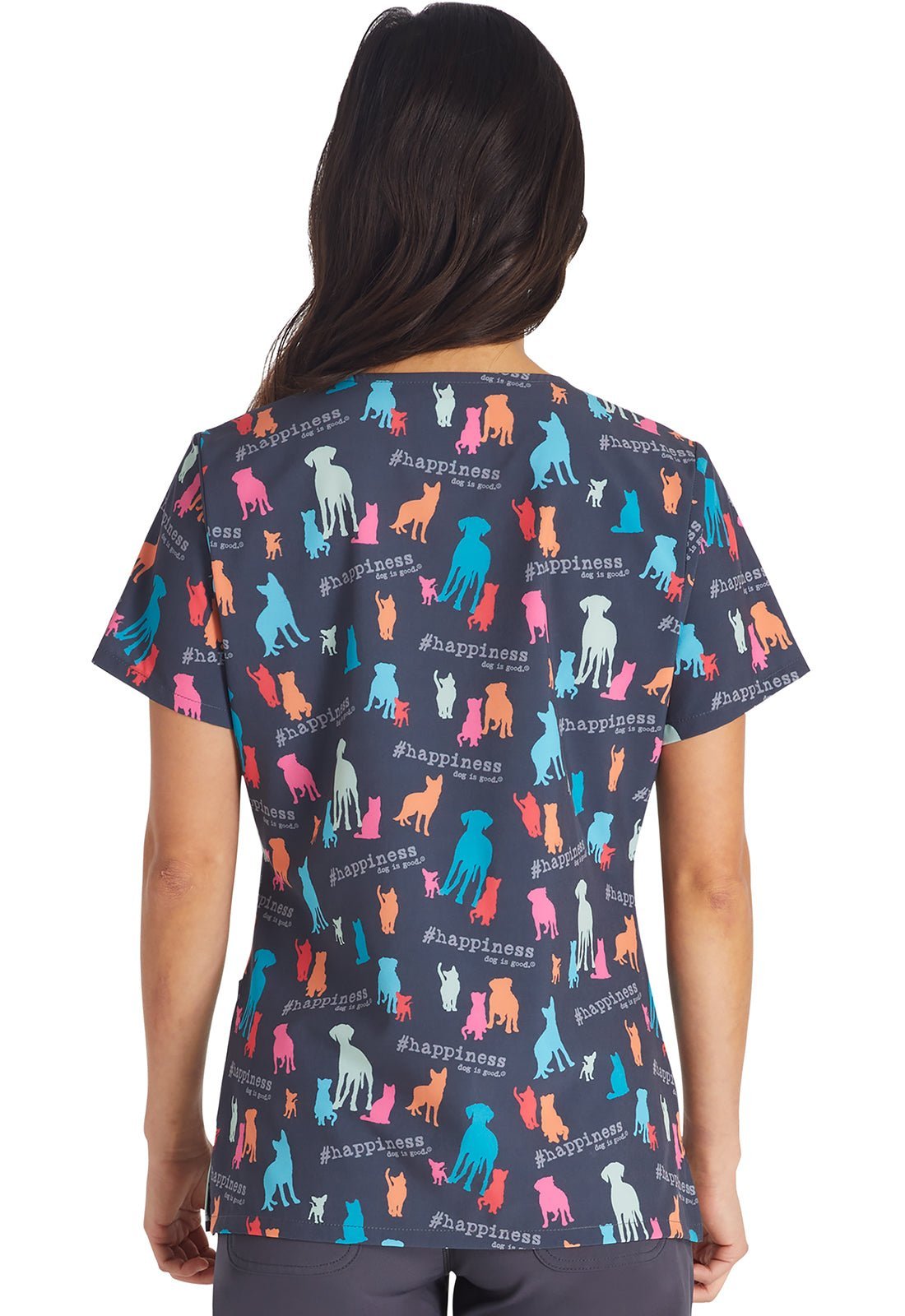 Dog Is Good Tooniforms Licensed V Neck Scrub Top TF614 OGHH - Scrubs Select
