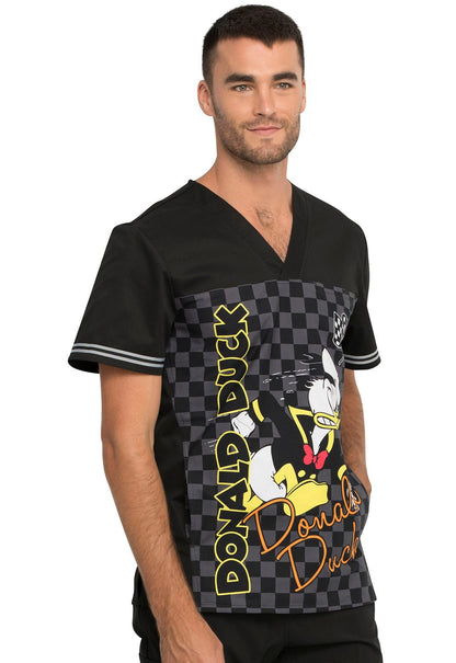 Donald Duck Tooniforms Licensed Disney Men's V Neck Scrub Top TF702 MKSD - Scrubs Select