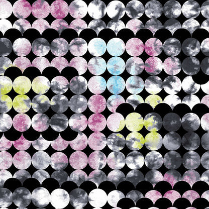 Dot's So Retro Cherokee iFlex Print V Neck Knit Panel Scrub Top CK732 DTSR - Scrubs Select