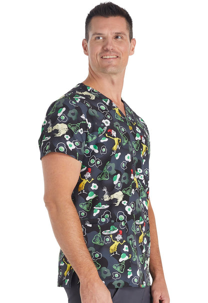 Dr. Seuss Cherokee Tooniforms Unisex V Neck Scrub Top TF687 SEDS - Scrubs Select