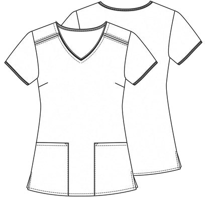 Dr. Seuss Tooniforms Christmas Licensed V Neck Scrub Top TF686 SECK - Scrubs Select