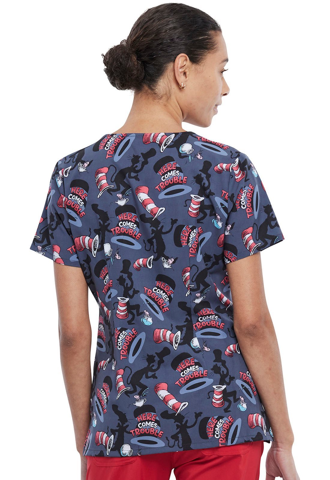 Dr. Seuss Tooniforms Licensed V Neck Scrub Top TF633 SEOM - Scrubs Select