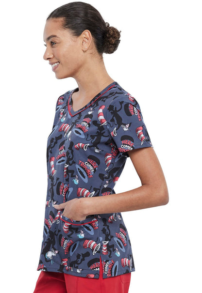 Dr. Seuss Tooniforms Licensed V Neck Scrub Top TF633 SEOM - Scrubs Select