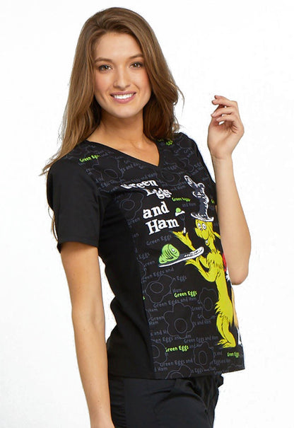 Dr. Seuss Tooniforms Licensed V Neck Scrub Top TF670 SESI - Scrubs Select