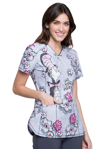 Dr. Seuss Tooniforms Licensed V Neck Scrub Top TF720 SECM - Scrubs Select