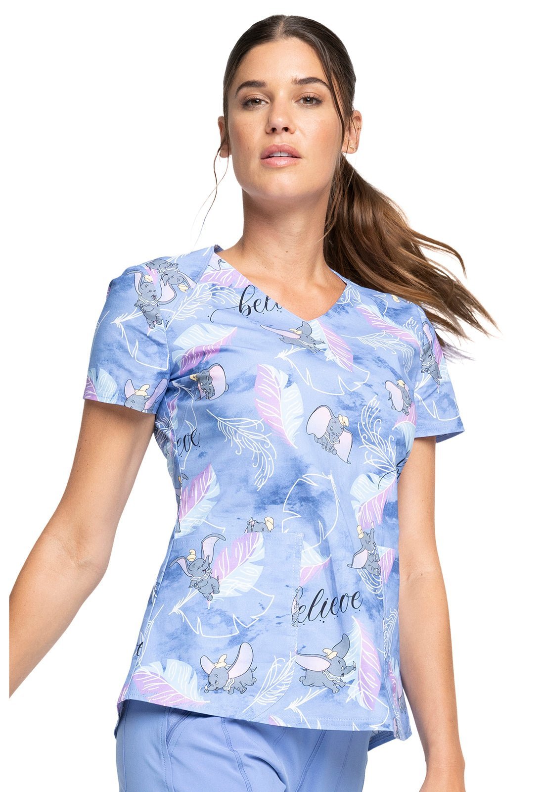 Dumbo Tooniforms Disney V Neck Scrub Top TF756 DUBE - Scrubs Select