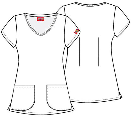 Fillings For You Dickies EDS Dental Print V Neck Scrub Top DK852 FGFU - Scrubs Select