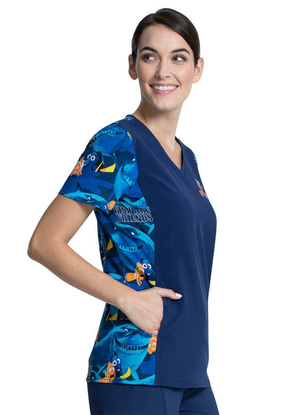 Finding Nemo Tooniforms Licensed V Neck Scrub Top TF748 FNAF - Scrubs Select
