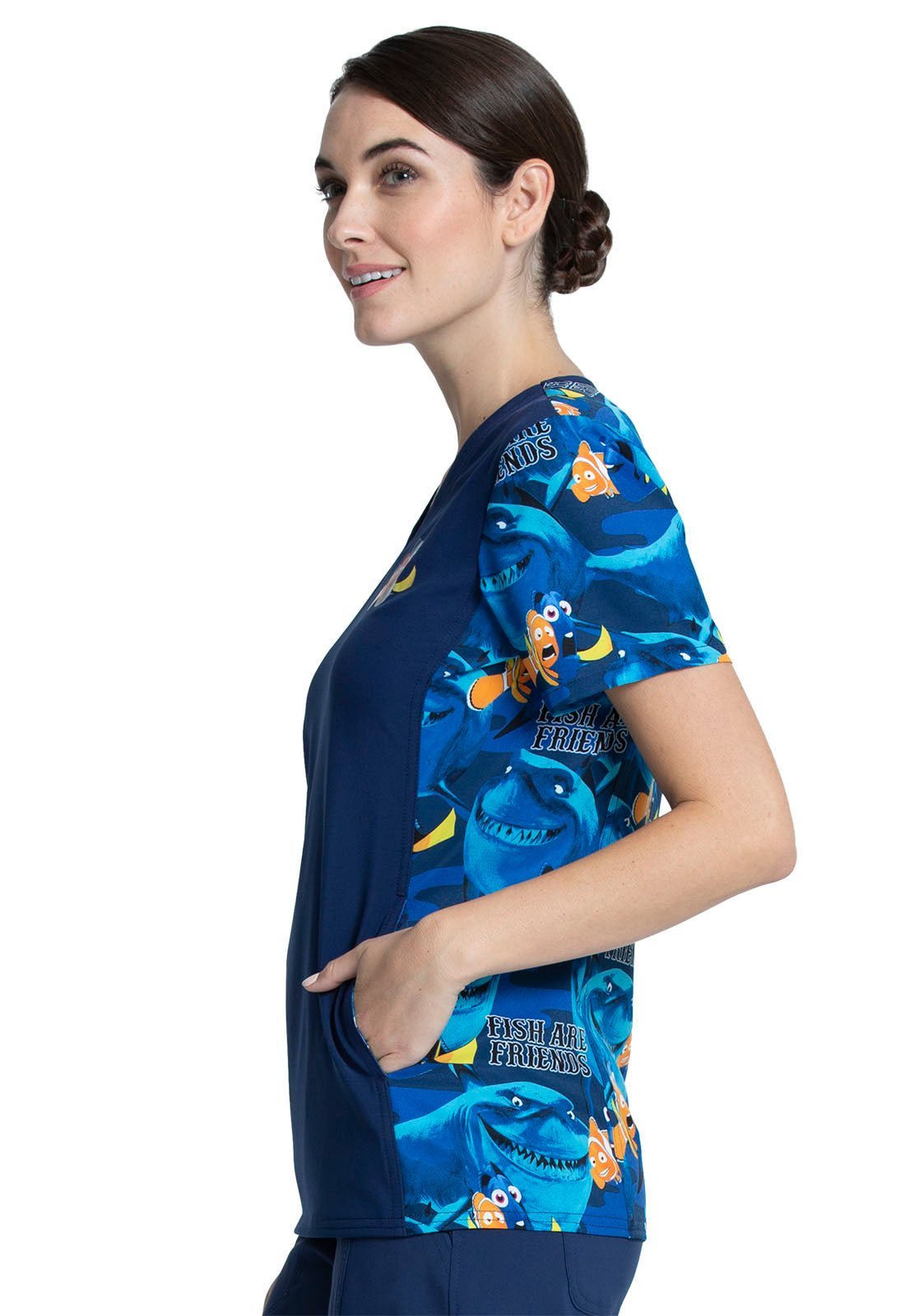 Finding Nemo Tooniforms Licensed V Neck Scrub Top TF748 FNAF - Scrubs Select