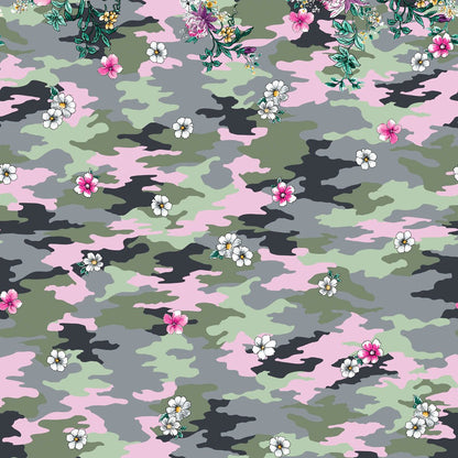 Floral Camo Dickies Dynamix Print Rounded V Neck Scrub Top DK618 FOFZ - Scrubs Select