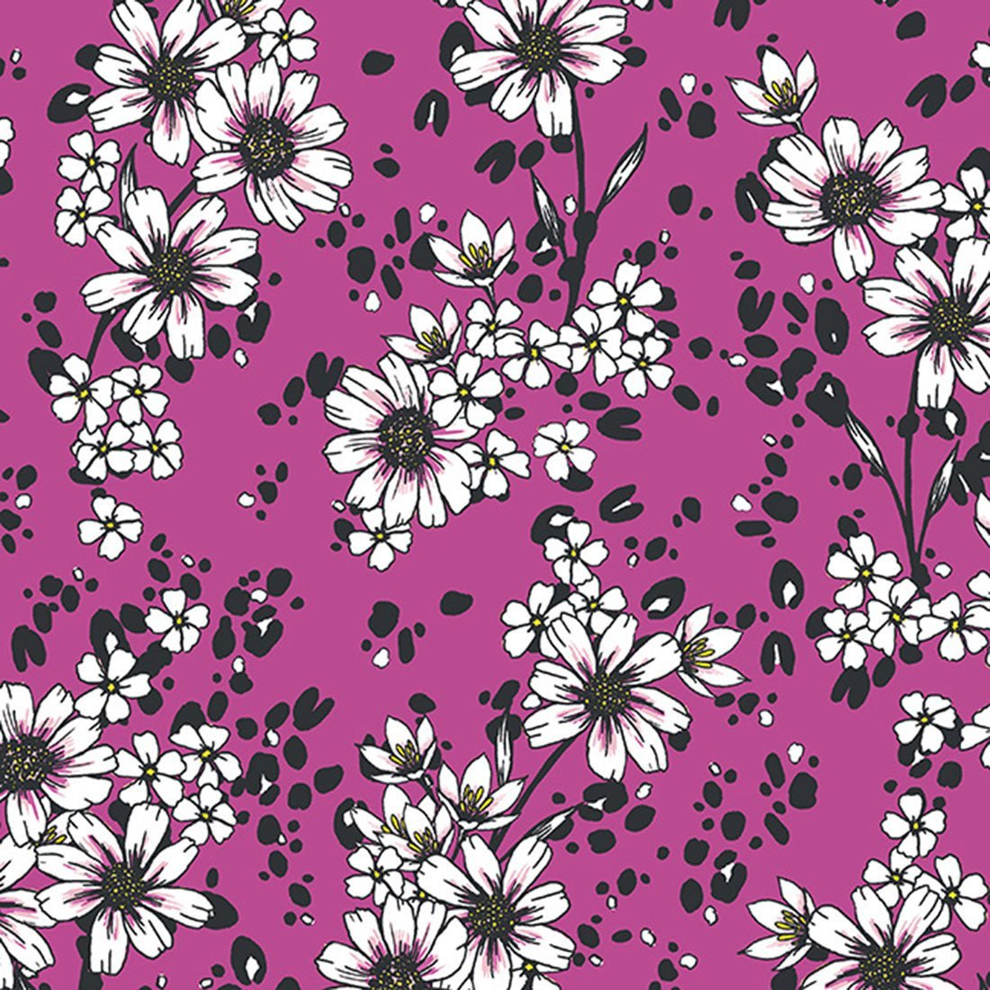 Floral Cherokee iFlex Print Mock Wrap Knit Panel Scrub Top CK642 WAVW - Scrubs Select