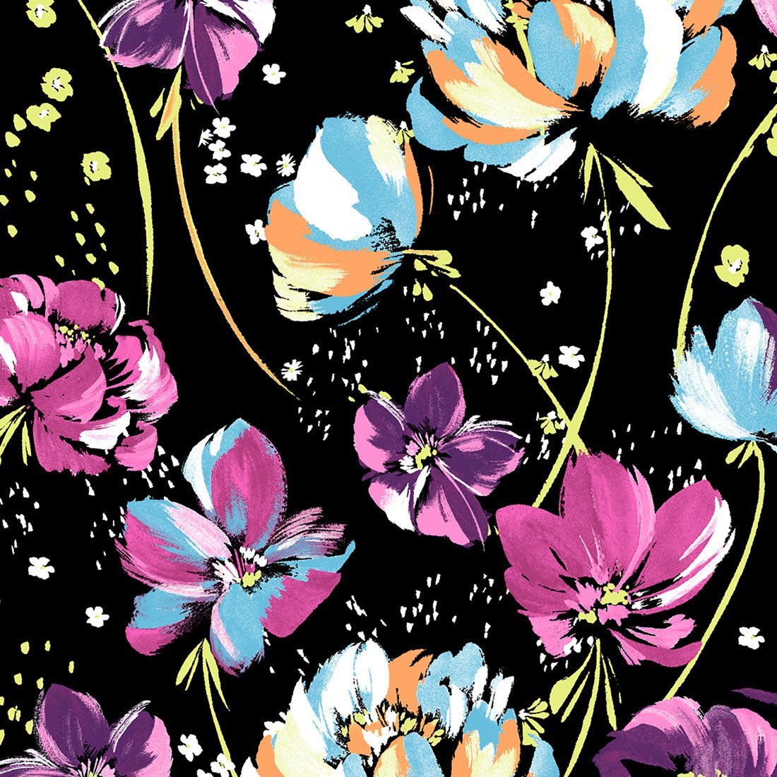 Floral Cherokee Print Round Neck Scrub Top CK609 PDPT - Scrubs Select