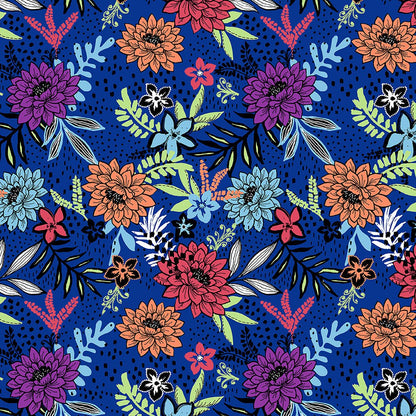 Floral Dickies EDS Print V Neck Scrub Top DK616 TRBM - Scrubs Select