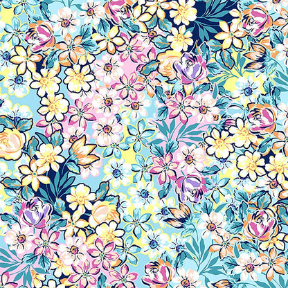 Floral Heartsoul Print V Neck Scrub Top HS720 BMSP - Scrubs Select