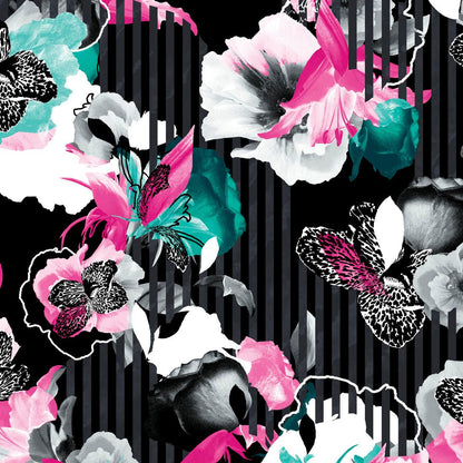 Floral Print Dickies Dynamix V Neck Scrub Top DK732 MTTR - Scrubs Select