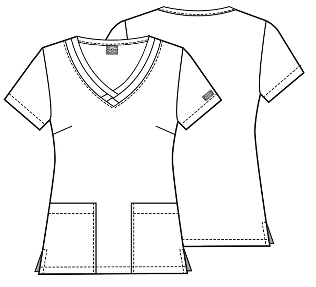 Floral Print V Neck Scrub Top DK708 LEJU - Scrubs Select