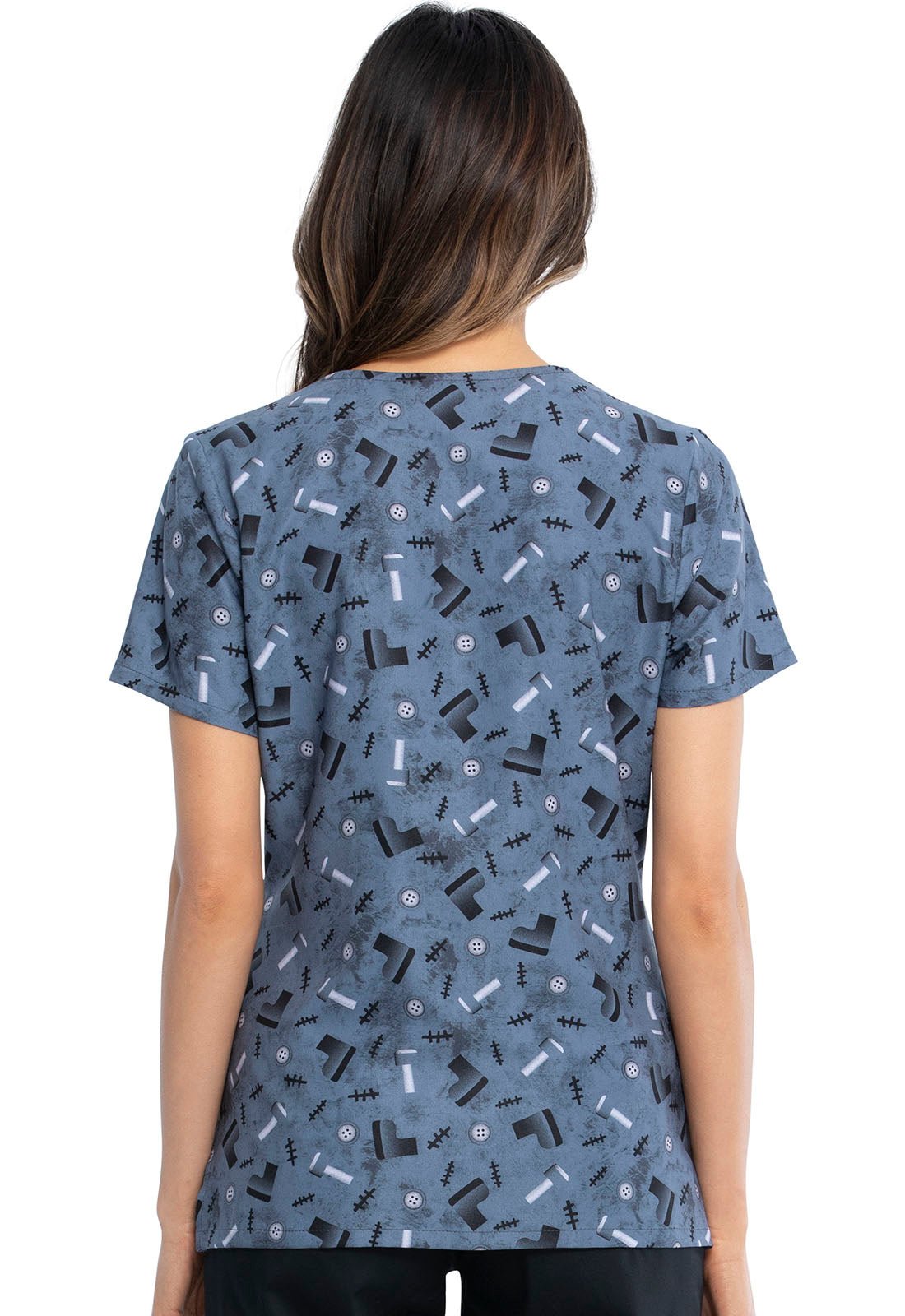 Frankenstein Tooniforms Halloween V Neck Scrub Top TF614 MSMW - Scrubs Select