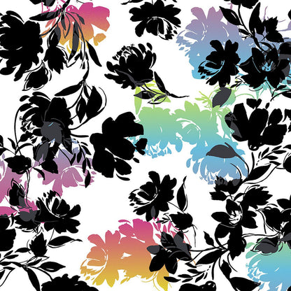 Garden Glow Cherokee Floral iFlex Print V Neck Knit Panel Scrub Top CK732 GRGW - Scrubs Select