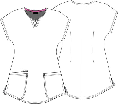 Gimme A Swirl HeartSoul Print Round Neck Scrub Top HS685 GESW - Scrubs Select