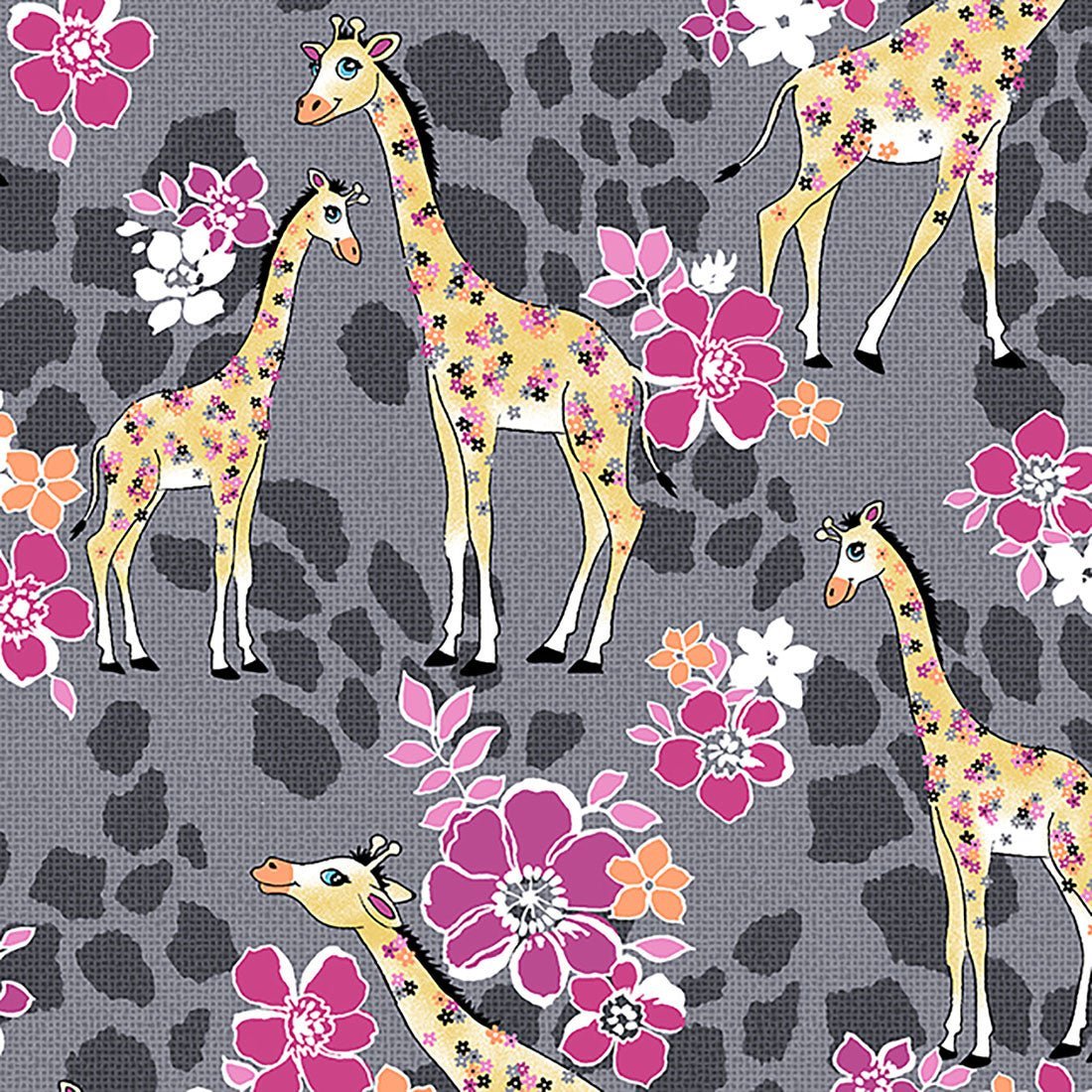 Giraffe Print Cherokee iFlex V Neck Knit Panel Scrub Top CK636 SPIW - Scrubs Select
