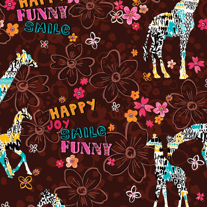 Giraffe Print V Neck Scrub Top CK651 JYGF - Scrubs Select