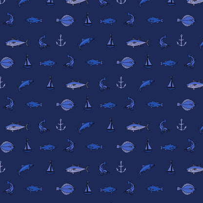 Gone Fishin Cherokee Scrubs Men's V Neck Top CK692 GNFS - Scrubs Select