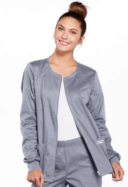 Grey Cherokee WW Core Stretch Scrub Jacket 4315 GRYW - Scrubs Select