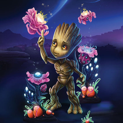 Groot Guardians Of The Galaxy Tooniforms Licensed Marvel V Neck Scrub Top TF627 MAOO - Scrubs Select