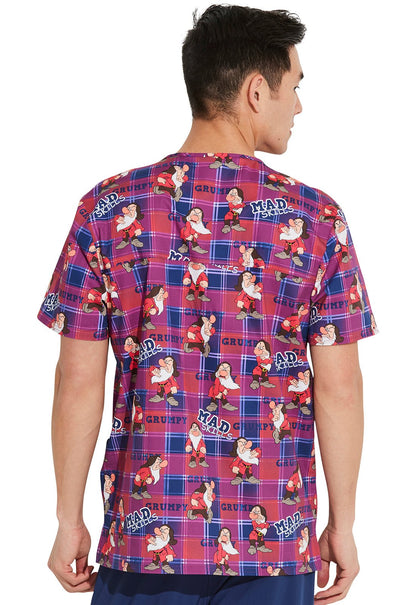 Grumpy Cherokee Tooniforms Disney Men's V Neck Scrub Top TF740 GUSK - Scrubs Select