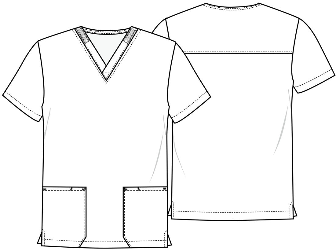 Grumpy Dwarf Tooniforms Disney Unisex V Neck Scrub Top TF728 GURY - Scrubs Select