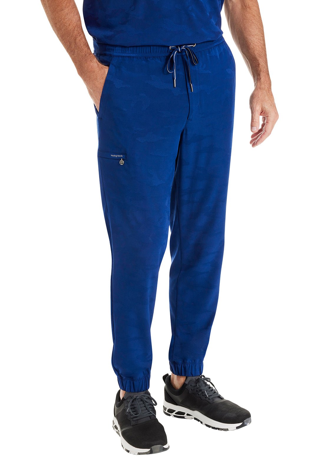 Healing Hands Men's Camo Scrubs Jogger Pant 9360 in Black, Navy, Olive, Pewter - Scrubs Select