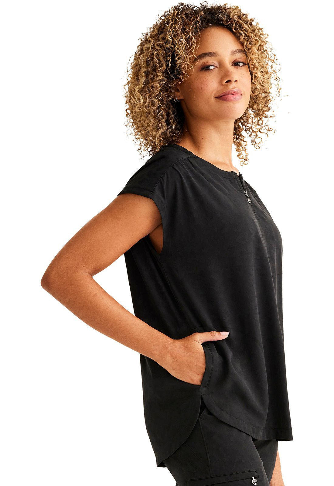 Healing Hands Purple Label Scrubs Jayden Round Neck Top HH602 - Scrubs Select