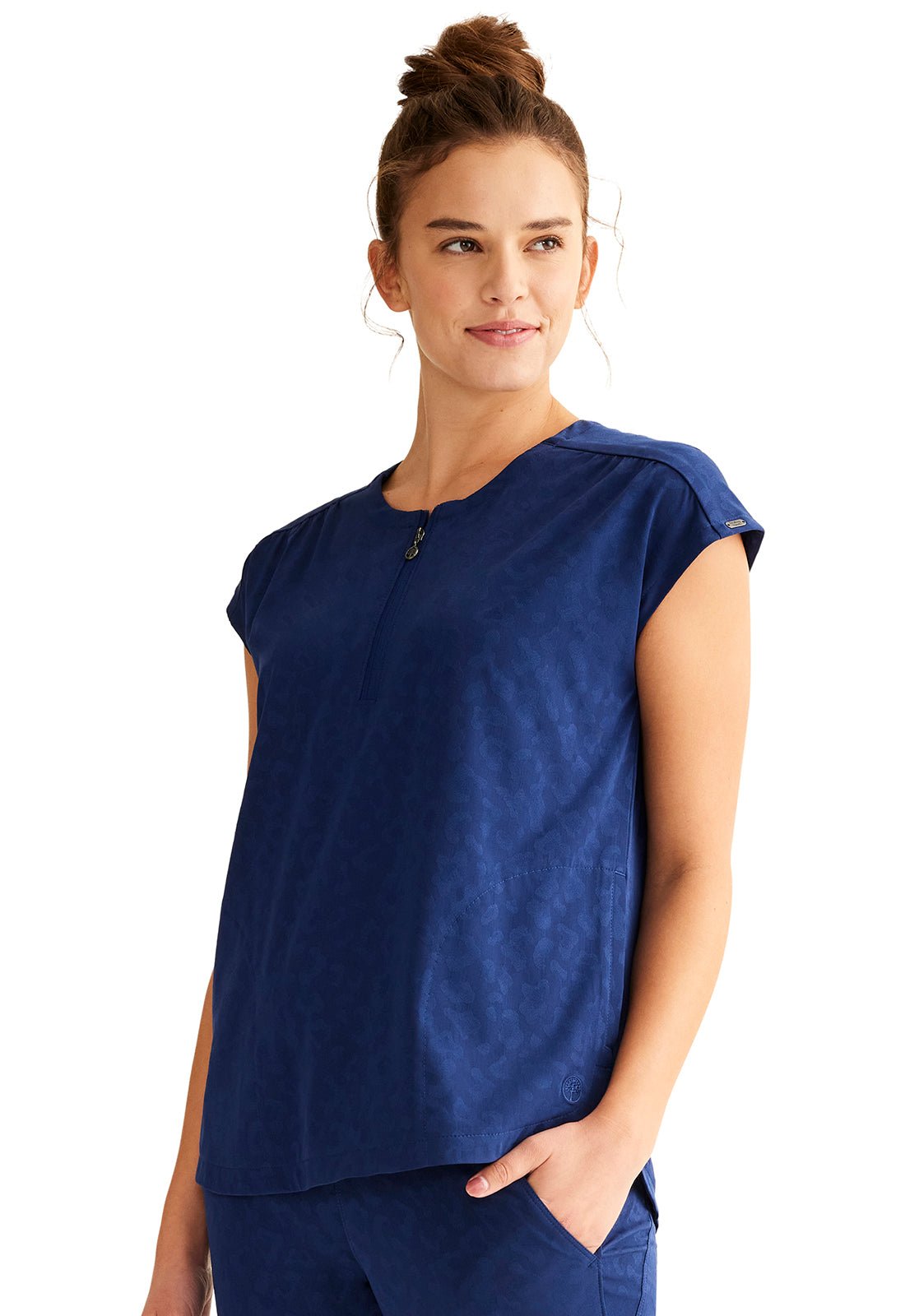 Healing Hands Purple Label Scrubs Jayden Round Neck Top HH602 - Scrubs Select