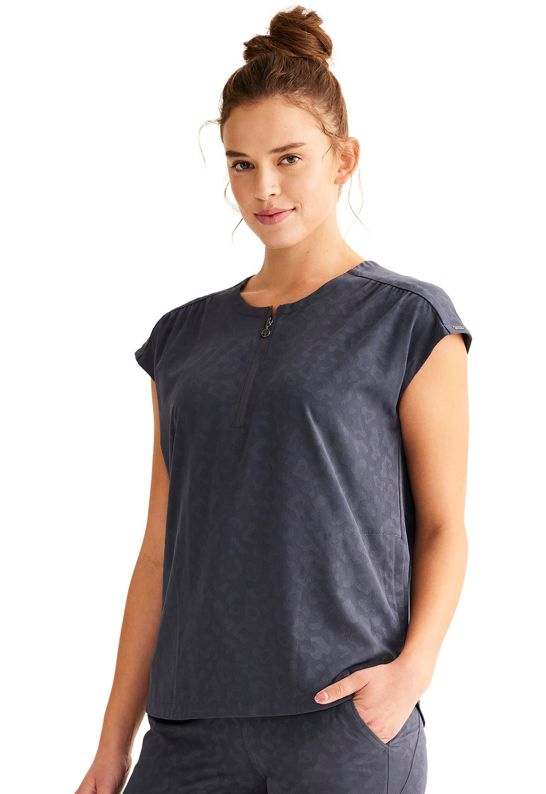 Healing Hands Purple Label Scrubs Jayden Round Neck Top HH602 - Scrubs Select
