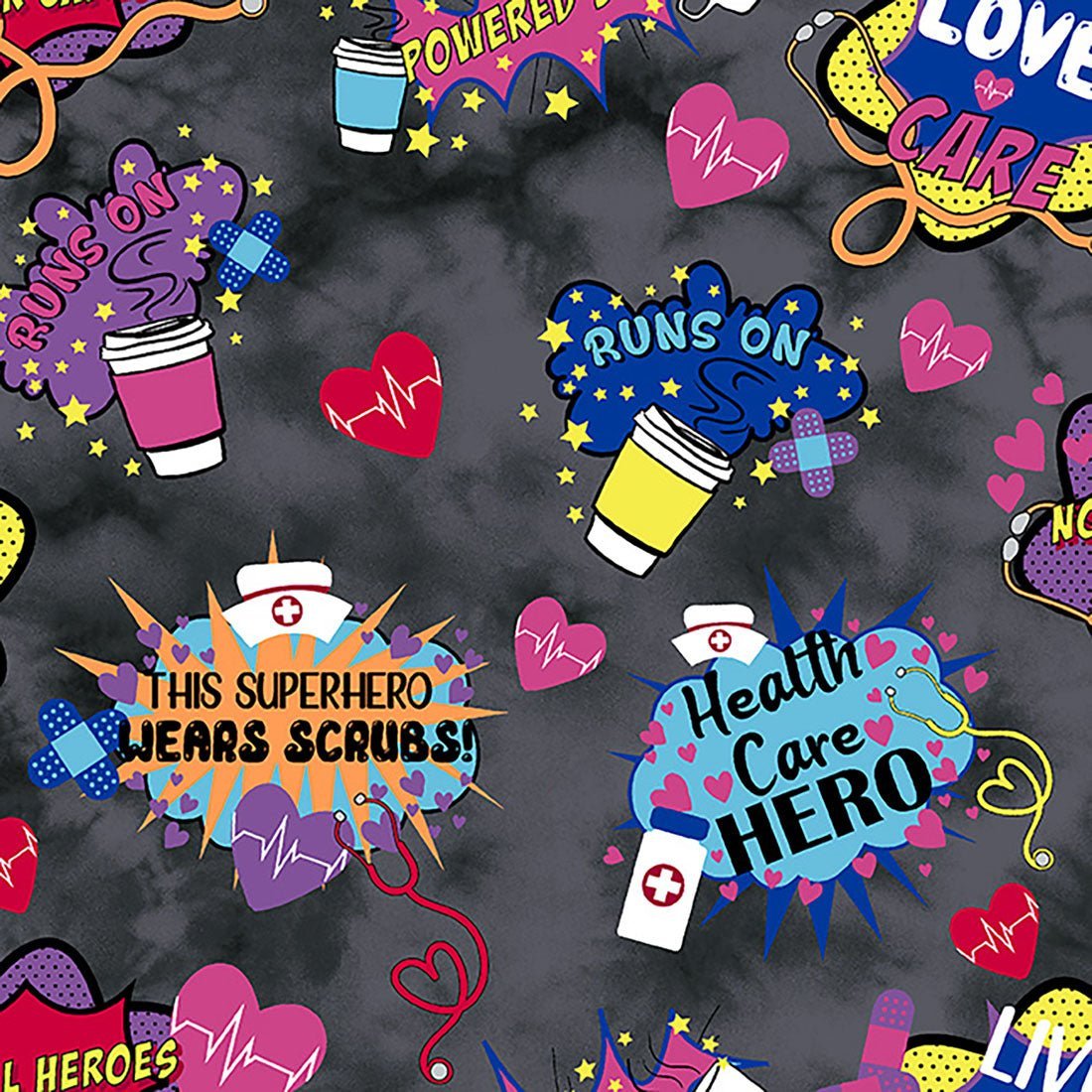 Healthcare Hereos Cherokee Print Warm Up Scrub Jacket CK301 HEHC - Scrubs Select