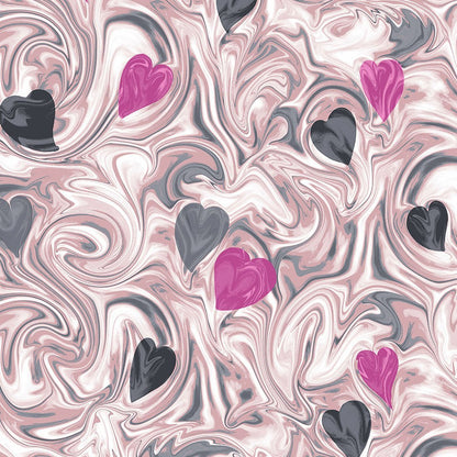 Heart Cherokee iFlex Print Mock Wrap Knit Panel Scrub Top CK698 LVSL - Scrubs Select