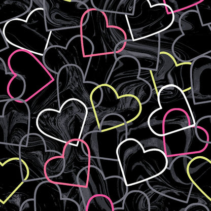 Heart Cherokee Print V Neck Scrub Top CK634 MBLH - Scrubs Select