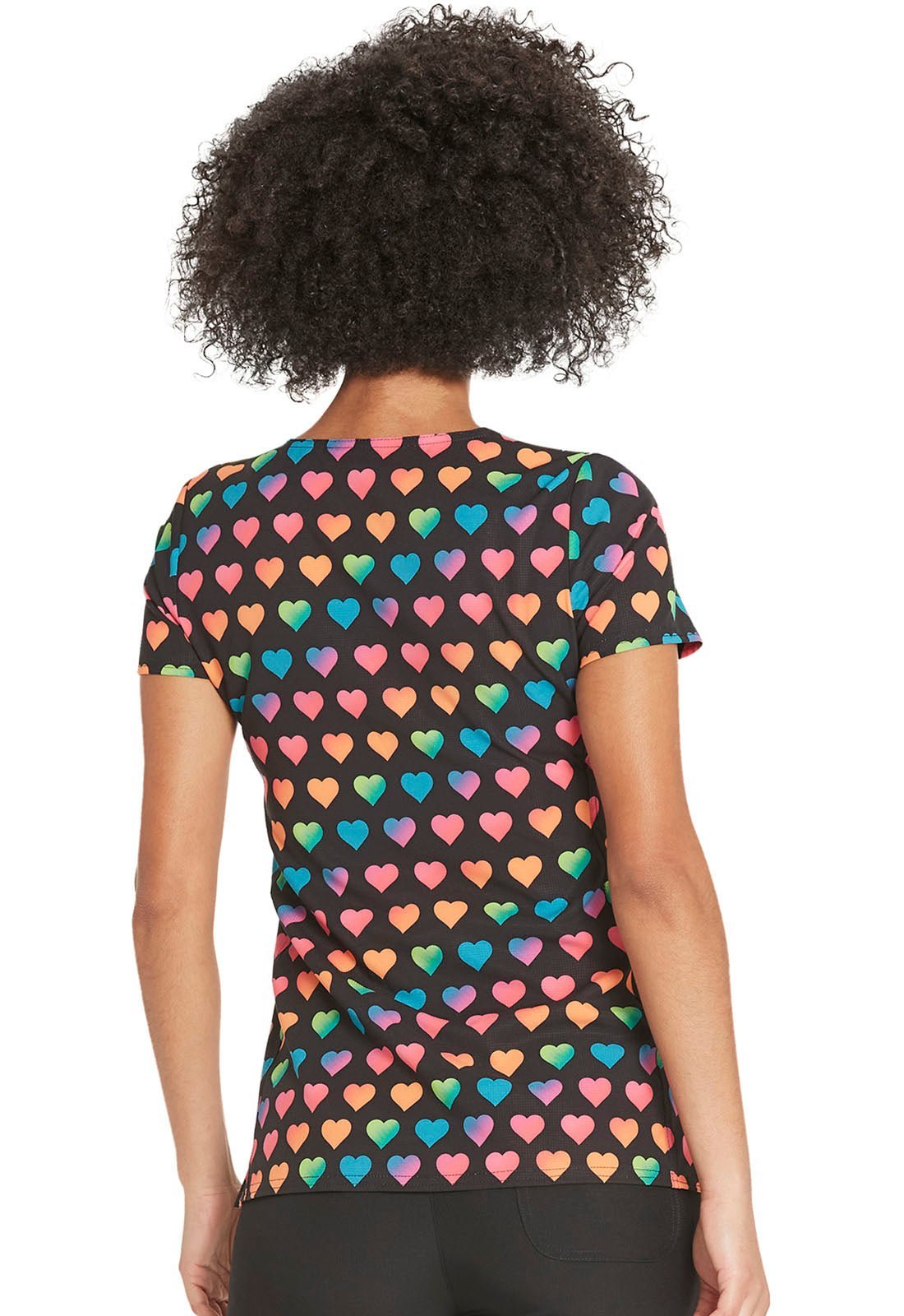 Heart Heartsoul Print V Neck Scrub Top HS720 RALV - Scrubs Select