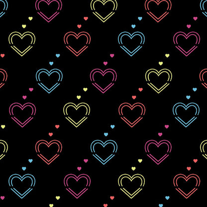 Hearts Cherokee iflex Print V Neck Knit Panel Scrub Top CK641 HOLN - Scrubs Select