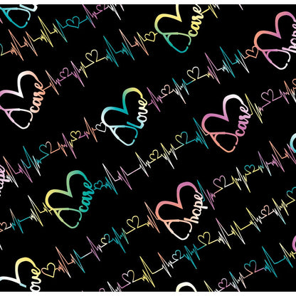 Hearts Cherokee Print V Neck Scrub Top CK671 STWB - Scrubs Select