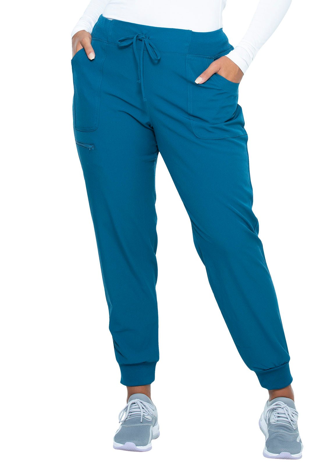 HeartSoul Drawstring Jogger Pant HS030 in Caribbean, Ciel, Eggplant, Flamingo, Kelly Green - Scrubs Select