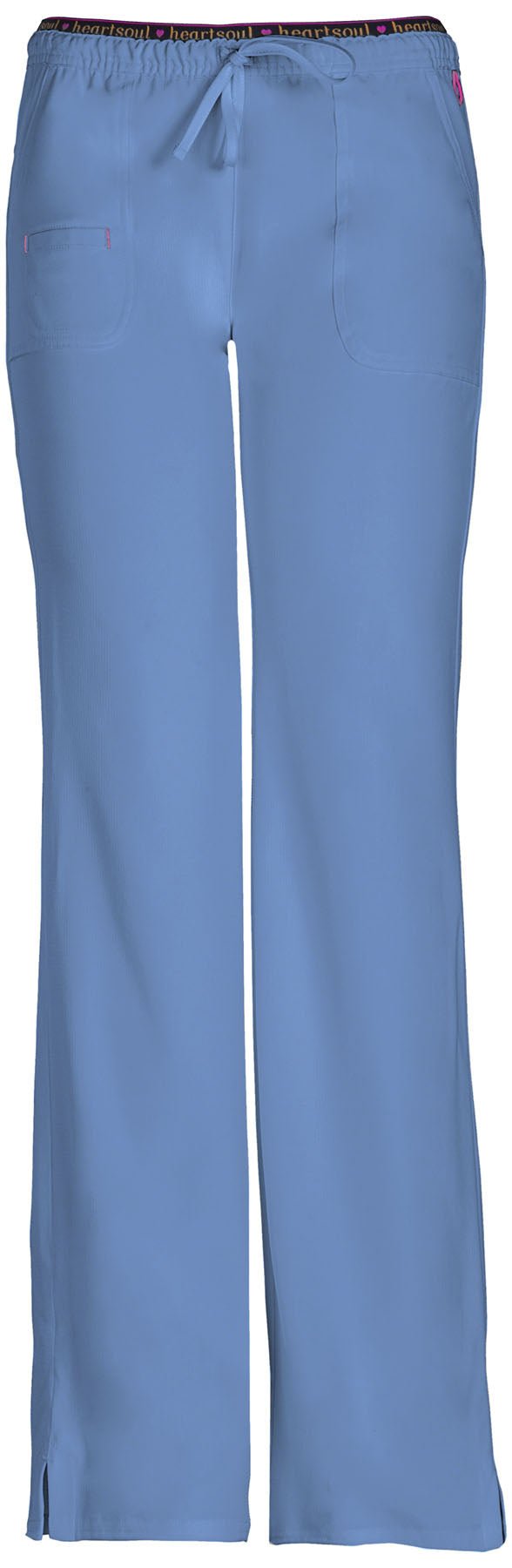 HeartSoul Low Rise Drawstring Pant 20110 in Ciel, Pewter, Royal, Turquoise - Scrubs Select